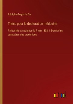 Cover Thèse pour le doctorat en médecine