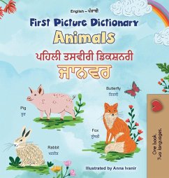 Cover First Picture Dictionary - Animals (English Punjabi Bilingual Children's Book)