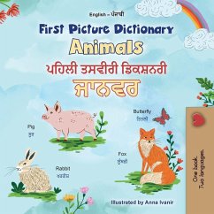 Cover First Picture Dictionary - Animals (English Punjabi Bilingual Children's Book)