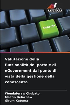 Cover Valutazione della funzionalità del portale di eGovernment dal punto di vista della gestione della conoscenza