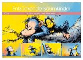 Entzückende Baumkinder. Schimpansen und Weisheiten (Wandkalender 2026 DIN A2 quer), CALVENDO Monatskalender