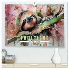 Faultiere, ein Leben in Zeitlupe (hochwertiger Premium Wandkalender 2026 DIN A2 quer), Kunstdruck in Hochglanz - Calvendo;Löwer, Sabine