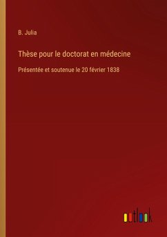Cover Thèse pour le doctorat en médecine
