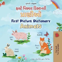 Cover First Picture Dictionary - Animals (Gujarati English Bilingual Children's Book)