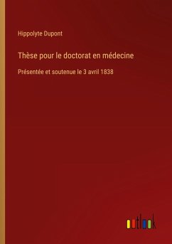 Cover Thèse pour le doctorat en médecine