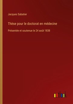 Cover Thèse pour le doctorat en médecine