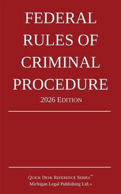 Cover Federal Rules of Criminal Procedure; 2026 Edition