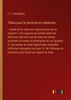 Cover Thèse pour le doctorat en médecine