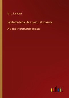 Cover Système legal des poids et mesure