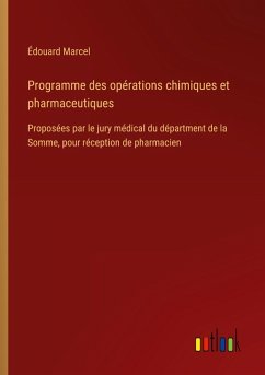 Programme des opérations chimiques et pharmaceutiques
