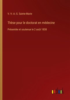 Cover Thèse pour le doctorat en médecine