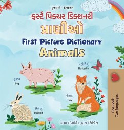 Cover First Picture Dictionary - Animals (Gujarati English Bilingual Children's Book)