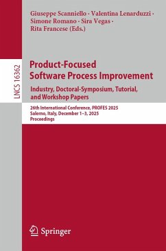 Cover Product-Focused Software Process Improvement. Industry, Doctoral-Symposium, Tutorial, and Workshop Papers (eBook, PDF)