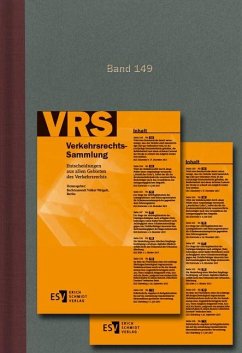 Cover Verkehrsrechts-Sammlung (VRS) Band 149