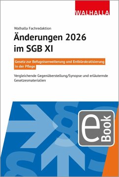 Cover Änderungen 2026 im SGB XI: Gesetz zur Befugniserweiterung und Entbürokratisierung in der Pflege (eBook, PDF)