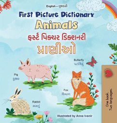Cover First Picture Dictionary - Animals (English Gujarati Bilingual Children's Book)