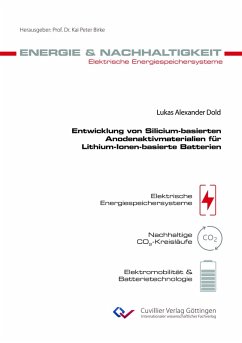 Cover Entwicklung von Silicium-basierten Anodenaktivmaterialien für Lithium-Ionen-basierte Batterien (Band 31)