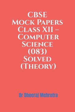 Cover CBSE Mock Papers Class XII - Computer Science (083) Solved (Theory)
