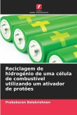 Reciclagem de hidrogénio de uma célula de combustível utilizando um ativador de protões