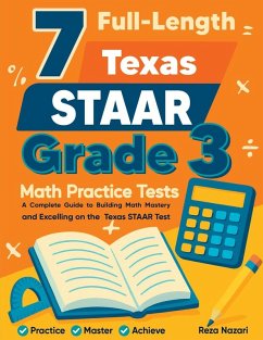 Cover 7 Full-Length Texas STAAR Grade 3 Math Practice Tests