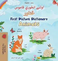 Cover First Picture Dictionary - Animals (Pashto English Bilingual Children's Book)