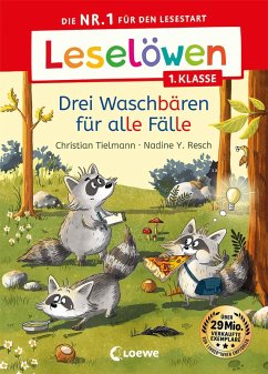 Cover Leselöwen 1. Klasse - Drei Waschbären für alle Fälle (eBook, PDF)