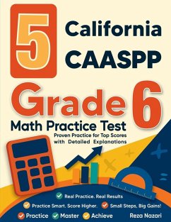 Cover 5 California CAASPP Grade 6 Math Practice Tests