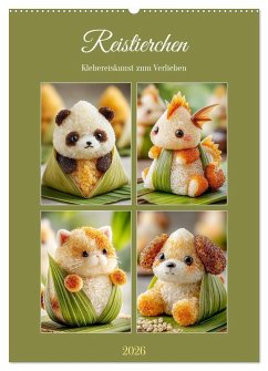 Reistierchen. Klebereiskunst zum Verlieben (Wandkalender 2026 DIN A2 hoch), CALVENDO Monatskalender - Calvendo;Hurley, Rose