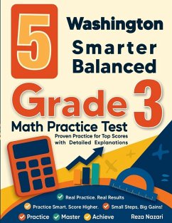 Cover 5 Washington Smarter Balanced Grade 3 Math Practice Tests