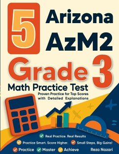 Cover 5 Arizona AzM2 Grade 3 Math Practice Tests