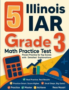 Cover 5 Illinois IAR Grade 3 Math Practice Tests