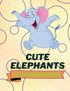 Cover Cute Elephants Coloring Book