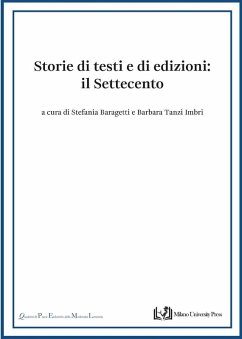 Cover Storie di testi e di edizioni. Il Settecento