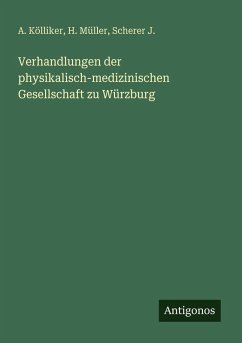 Cover Verhandlungen der physikalisch-medizinischen Gesellschaft zu Würzburg