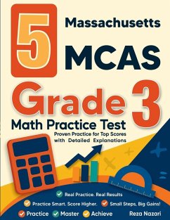 Cover 5 Massachusetts MCAS Grade 3 Math Practice Tests
