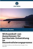 Wirksamkeit von Ausschüssen für territoriale Entwicklung im Dezentralisierungsprozess