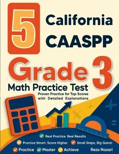 Cover 5 California CAASPP Grade 3 Math Practice Tests