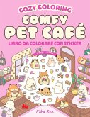 Comfy pet café. Cozy coloring