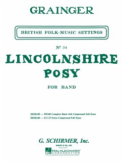 Percy Aldridge Grainger, Lincolnshire Posy Concert Band Partitur + Stimmen