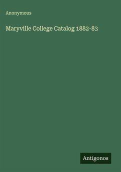 Cover Maryville College Catalog 1882-83