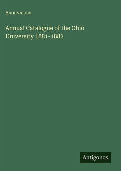 Cover Annual Catalogue of the Ohio University 1881-1882