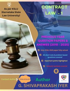 Previous Year Question Contact Law 1 (eBook, ePUB) - Iyer, G Shivaprakash