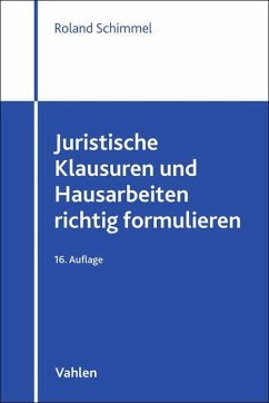 Cover Juristische Klausuren und Hausarbeiten richtig formulieren