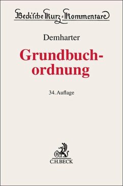 Cover Grundbuchordnung. GBO