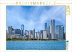 CALVENDO Puzzle Skyline und Michigansee, Chicago   1000 Teile Lege-Größe 64x48cm Foto-Puzzle für glückliche Stunden