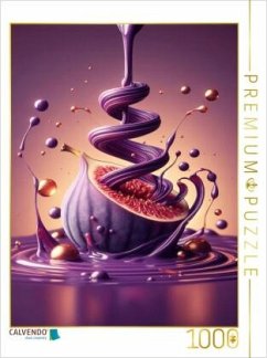 CALVENDO Puzzle Eine cremige Feige lädt zum essen ein   1000 Teile Lege-Größe 64x48cm Foto-Puzzle für glückliche Stunden