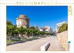 CALVENDO Puzzle Weißer Turm von Thessaloniki mit Blick auf moderne Stadtstruktur   1000 Teile Lege-Größe 64x48cm Foto-Pu