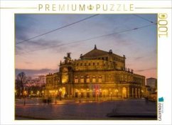 Cover CALVENDO Puzzle Dresden - Sonnenuntergang an der Semperoper   1000 Teile Lege-Größe 64x48cm Foto-Puzzle für glückliche S