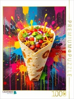 CALVENDO Puzzle Bunter Wrap mit Streetfood Style   1000 Teile Lege-Größe 64x48cm Foto-Puzzle für glückliche Stunden
