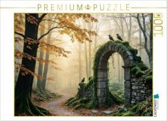 Cover CALVENDO Puzzle Die Wächter der Stille - Raben über der alten Ruine   1000 Teile Lege-Größe 64x48cm Foto-Puzzle für glüc